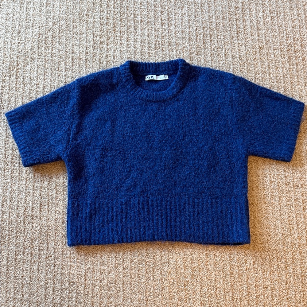 Zara Deep Blue Knit Top
